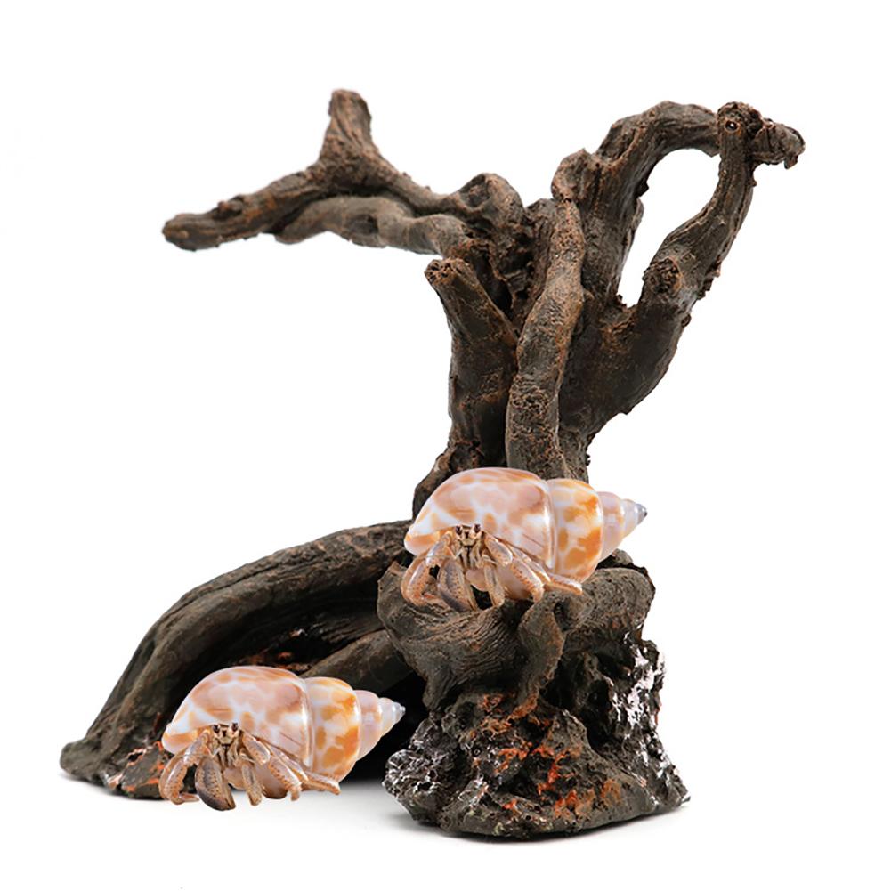 Fish Tank Decoration Resin Tree Trunk Ornament Fish Tank Hideouts Cave Structure Decor Climbing Hide Toy