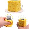 Mouse Squishy Toy Cheese Stress Ball Fidgets Squeeze Rat Mice Novelty Toy Best Gift For People Stress Relief Sensory Toy Fun