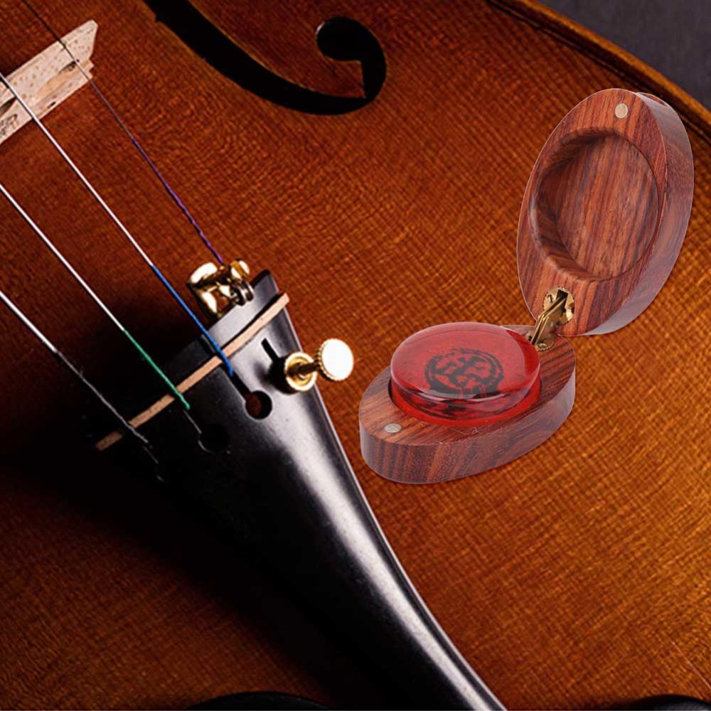 Wood Color String Instrument Rosin Oval Shape Wood Case Rosin  For String Instruments
