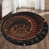 Enchanted Library Tunnel 3D Illusion Round Carpet for Book Nook Living Room Floor Mat Bedroom Literary Decor Rug