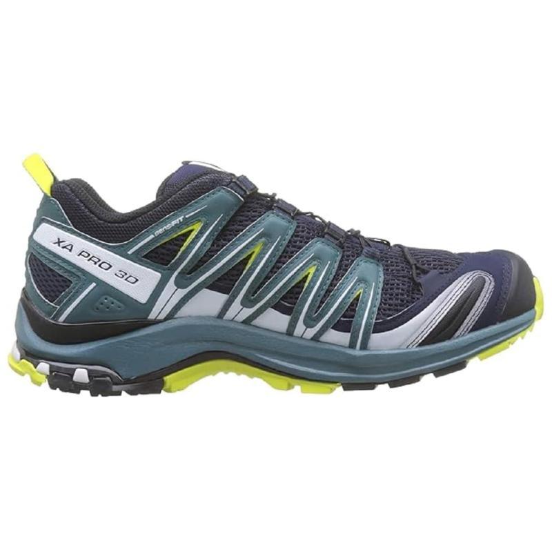 SALOMON XA PRO 3D Low Top Trail Running Shoes Men's Black Green Sneakers 409775