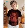 Children's Clothing Stranger Meows Graphic Fashion Casual Lightning Cat 3D Print Summer Short Sleeve Top O-Neck T-Shirt for Kids