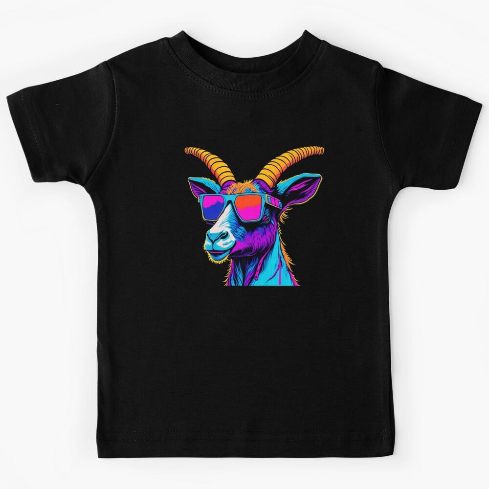 Colorful Abstract Goat Kids T-Shirt 160