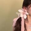 Fabric flower lace tassel large intestine hair band sweet versatile hair rope niche temperament high-end hair accessories women