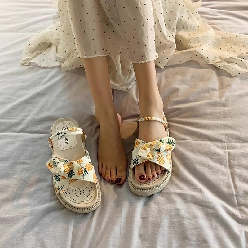 Platform Sandals Women's Summer Flat-bottomed Cool Slippers New Fashion Soft-soled Beach Shoes