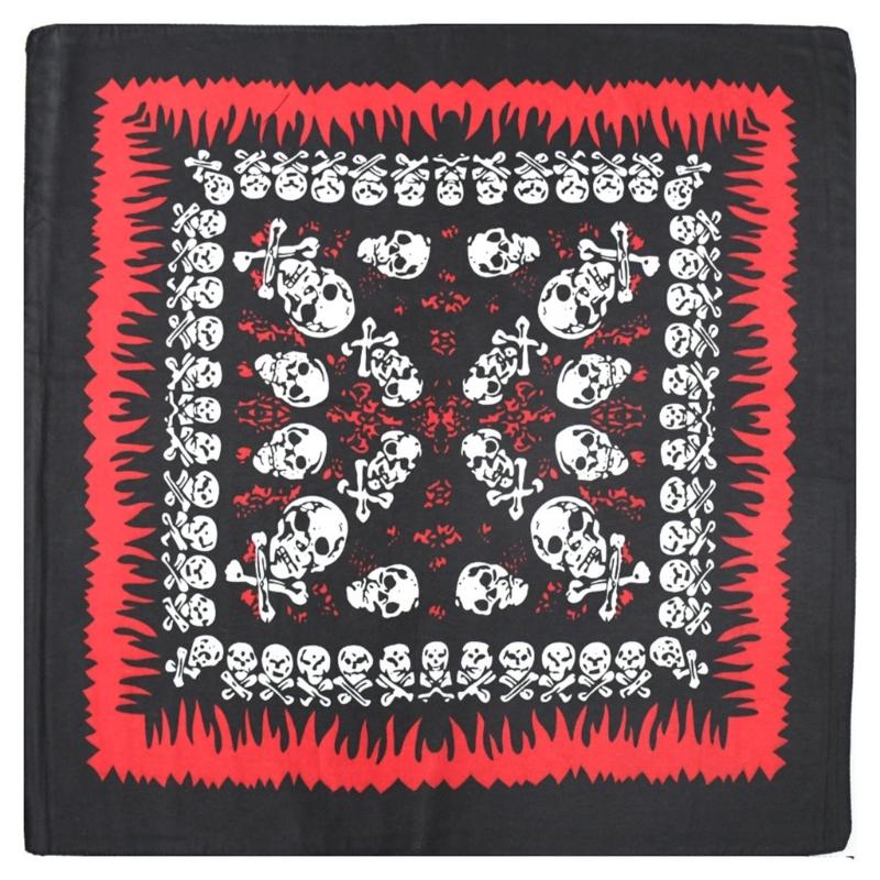 Hip Hop Tryckta Damhuvuddukar Fyrkantig Halsduk Bandana Handduk Hårscarfar