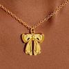 Bow Pendant Necklace Women Bowknot Necklace Girls Cute Bow Charm Necklace Birthday Anniversary Gift for Friend Her