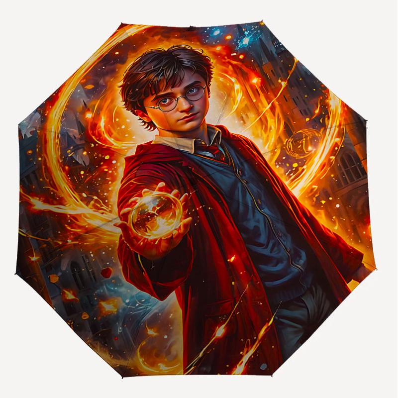1PC Warner Harry Potter magic Umbrella-8-Rib Reinforced, Automatic Open, Lightweight-A105