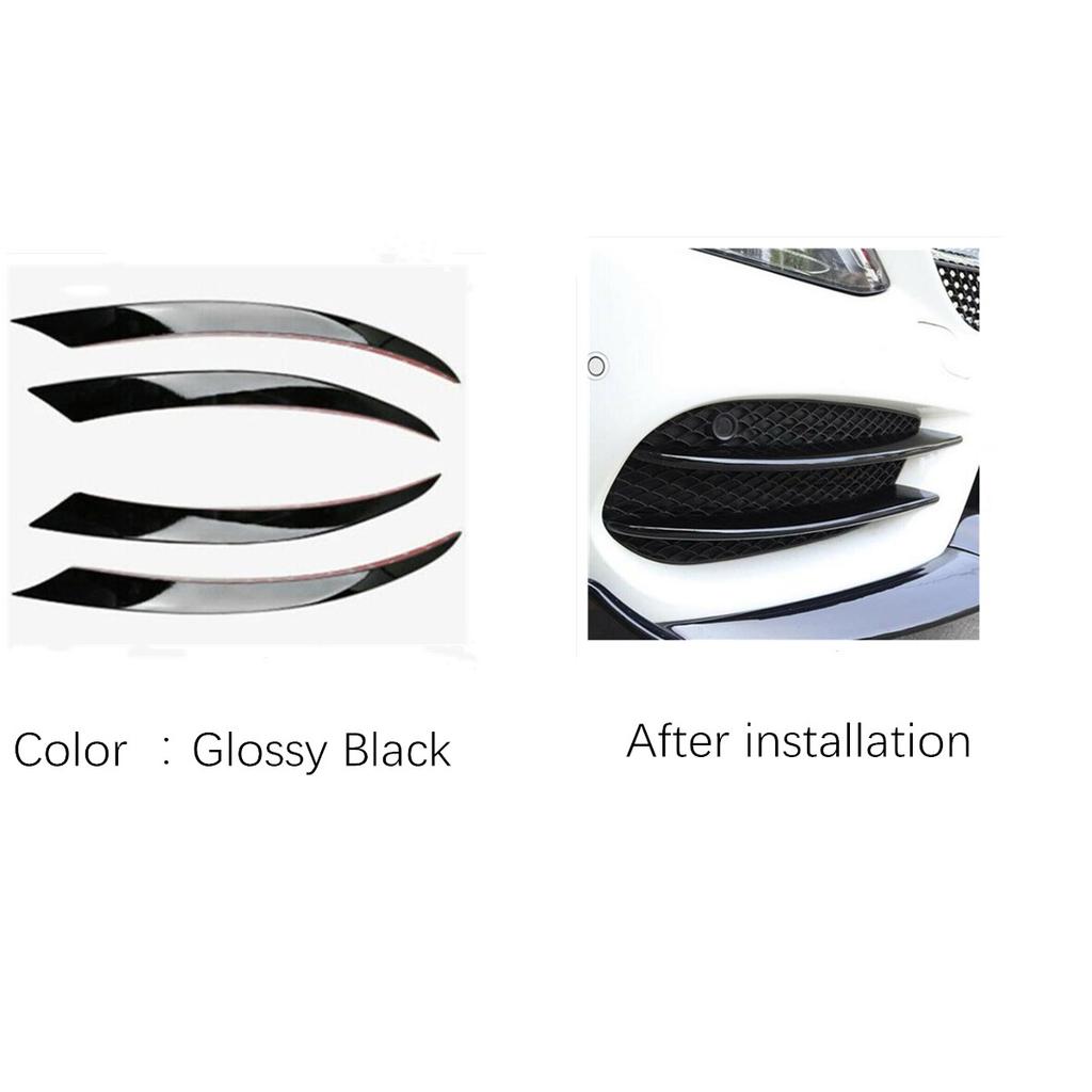 Front Fog Light Decorative Cover Trim For 2015-2018 Mercedes-Benz C Class Glossy