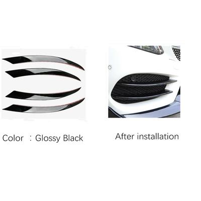 4x Garniture de Cache Antibrouillard Avant Noir Brillant Pour Mercedes-Benz Classe C 2015-2018