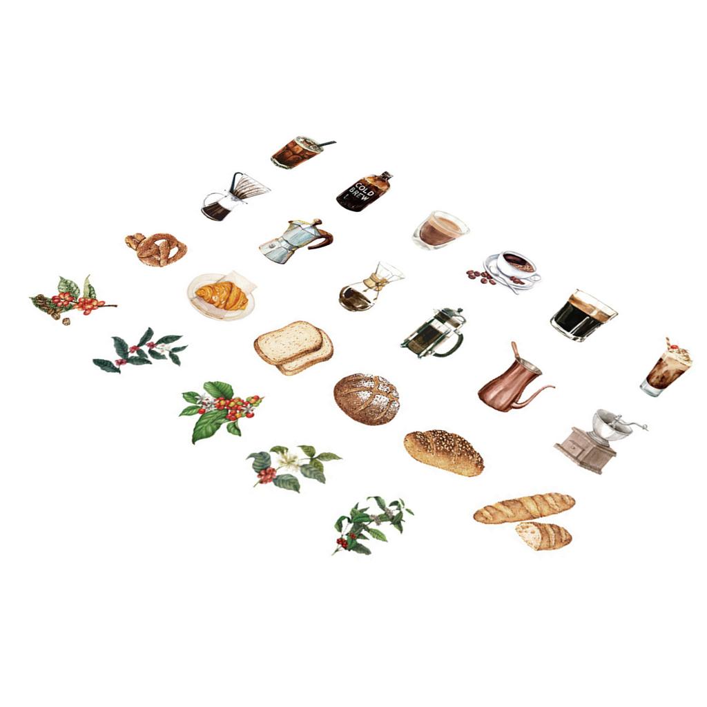 46 Piezas Pegatinas para Scrapbook DIY Impermeables Autoadhesivas Decorativas para Diarios Álbum de Fotos