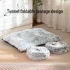 Square Cat Tunnel & Bed: Winter Warmth Pet Accessory