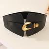 Solid Color Wide Cummerbunds Elastic Western Cowboy Belt Elegant Wide Belt  Dress