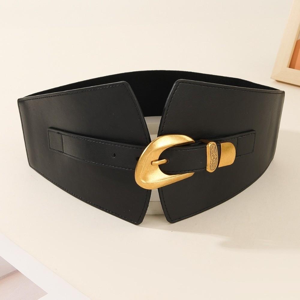 Solid Color Wide Cummerbunds Elastic Western Cowboy Belt Elegant Wide Belt  Dress