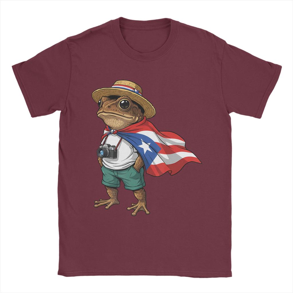 Bad Bunny Puerto Rico Coqui Frog Boricua Puerto Rican Flag Taino  TShirt Cotton T Shirts For Men Tee Shirt Short Sleeves Tees
