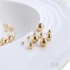 14k Gold-Plated Smooth Pearl Beads for DIY Jewelry Making