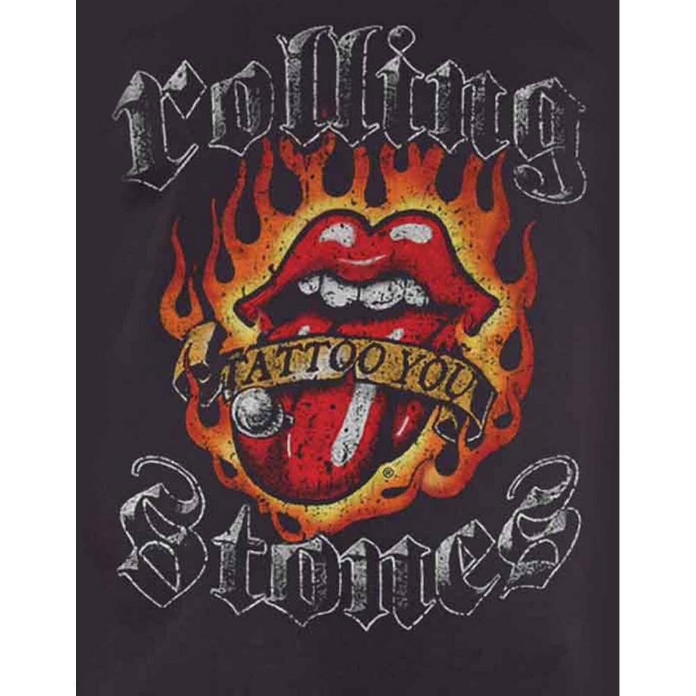 The Rolling Stones Unisex Adult Flames Logo T-Shirt