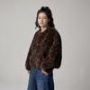 Direct supply of Xiaoxiangfeng flower fox imitation fur short loose plush pocket round neck fur integrated coat