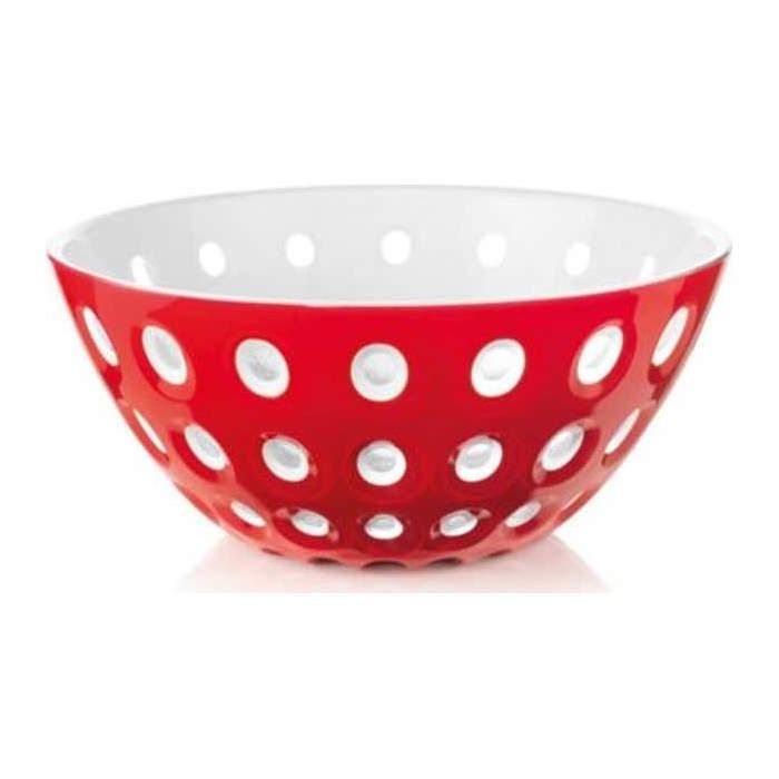 Saladier - GUZZINI - Le Murrine - 25 cm - Roșu și alb - Plastic SAN - 2.7 L