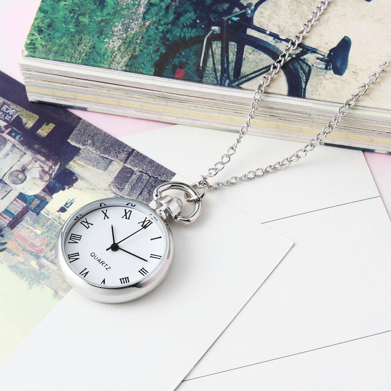 

Сексуальные старинные белые кварцевые круглые карманные часы с белым циферблатом, ожерелье, цепочка, кулон