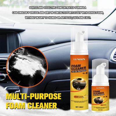 100 ml Čisticí prostředek na kůži do auta Pěna odolná proti vyblednutí Prací prostředek ve spreji UV ochrana Auto Dashboard Vinyl Console Pěna na čištění kůže