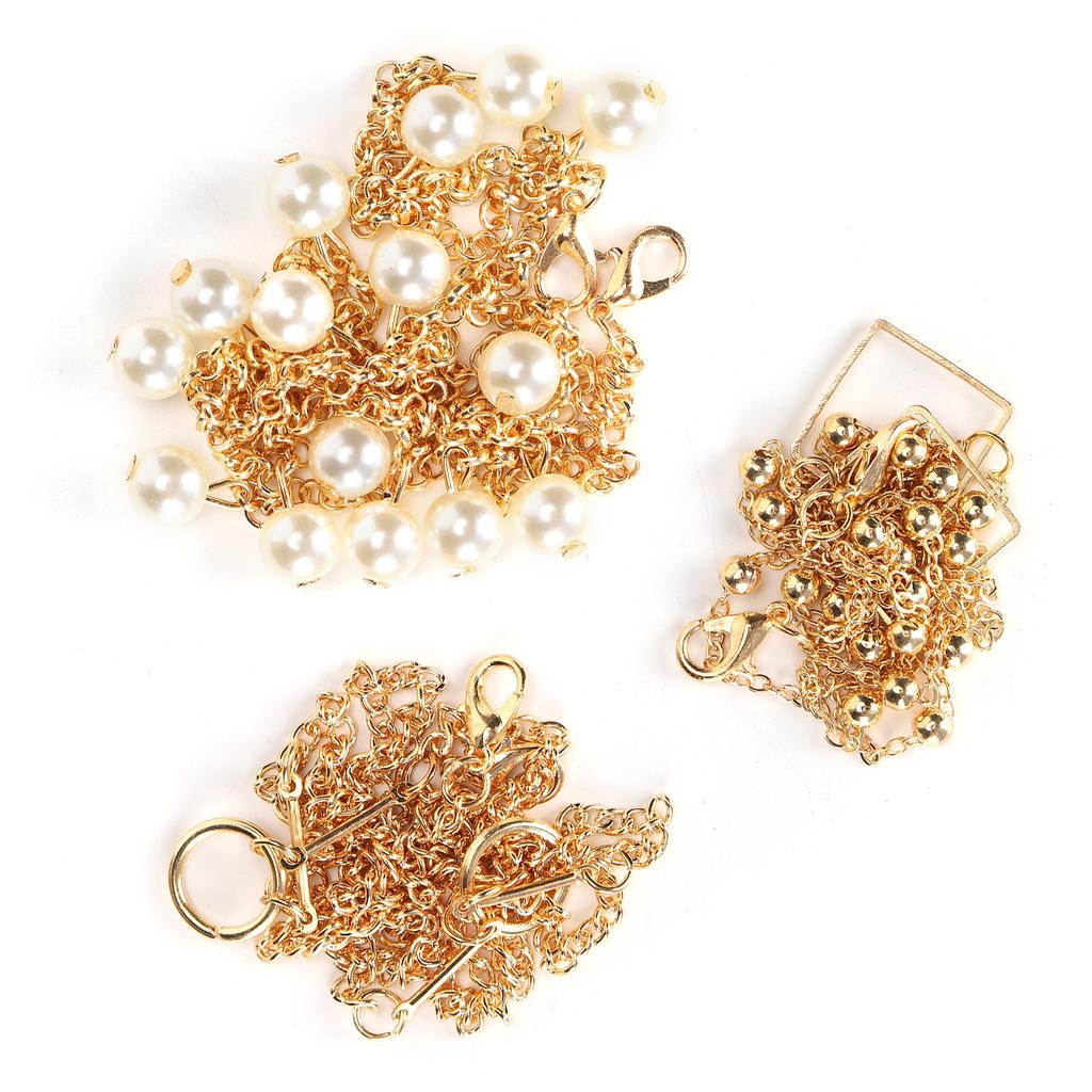 3 Stück Kette Goldfarben Dekoration Legierung Sonnenbrille Brillenkette Augenmaskenkette Stilvoll