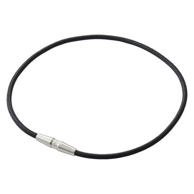 Phiten [Amazon.co.jp Exclusive] Phiten RAKUWA Neck X50 AG Knurled Silver Necklace, 50cm, Aqua Gold X Aqua Titanium X50 Impregnated Special Model, Blac