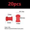 20PCS Red Round Plastic Slide Parts Snapper Silicone Skirts and Rubber Tie Fixed Parts Saltwater Fishing Lure Accessories