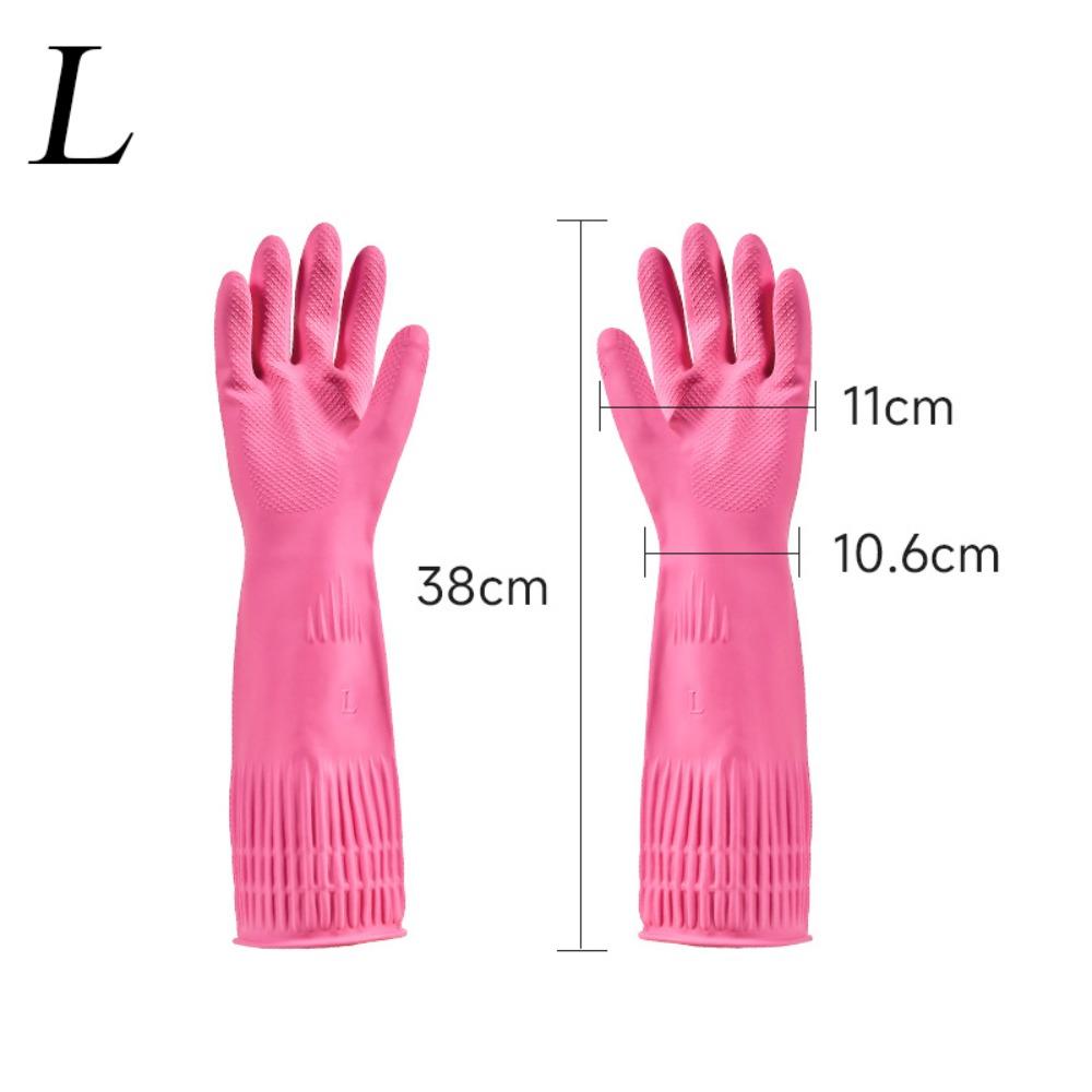 Pink Dishwashing Gloves Thickened Kitchen Gloves Durable Cleaning Gloves  Household Cleaning