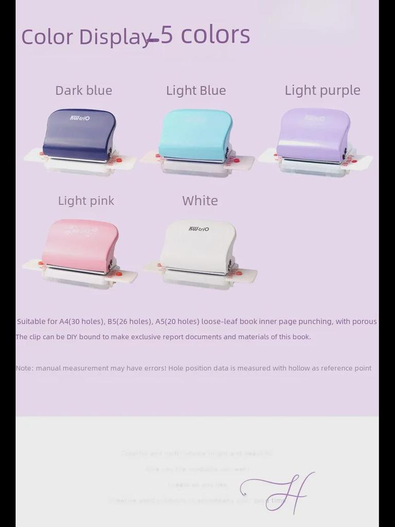 Kedeyou B5 Six-Hole Mini DIY Binder Punch