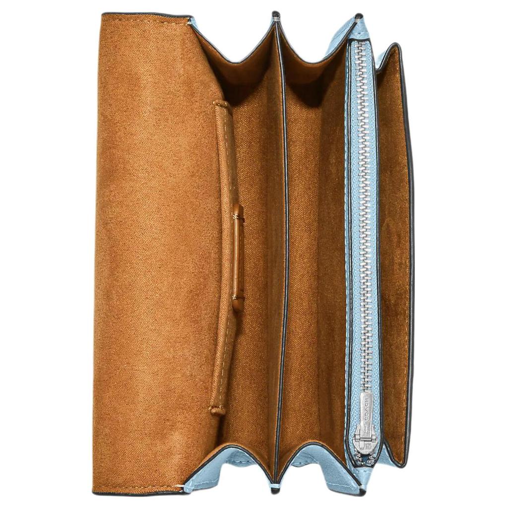 New COACH Klare Split Cow Leather Envelope Bag Shoulder Bag Crossbody Bag Mini Women's Sky Blue C9949-SVQVE