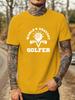 Unisexs Tee Worlds Okayest Golfer Golf Graphic Art Print Cotton Short Sleeve Male Casual Streetwear Outdoor Daily Basic Fashion Top