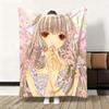 C-Chobits Cartoon Cute Anime Throw Flannel Fluffy Soft Blanket Warm Skin-Friendly Throw for Sofa Bed Office Nap Winter