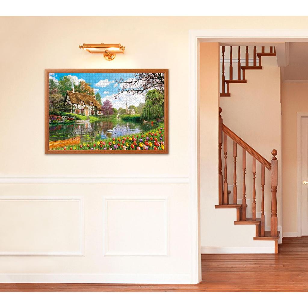 Blooming Waterway by Dominic x 50 jigsaw made in Japan by APPLEONE 1000-922 Davison, 1000-piece (75 cm) puzzle,