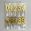 Gold Plated Birthday Cake Number Candles - Creative Dessert Table Decoration