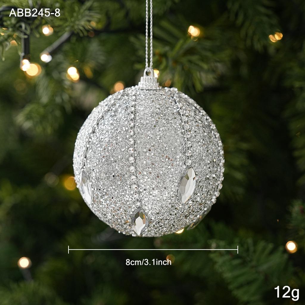 Sequin Christmas Ornament Rhinestone Rhinestone Christmas Ornament Pearl Christmas Ornament Lightweight For Window Display