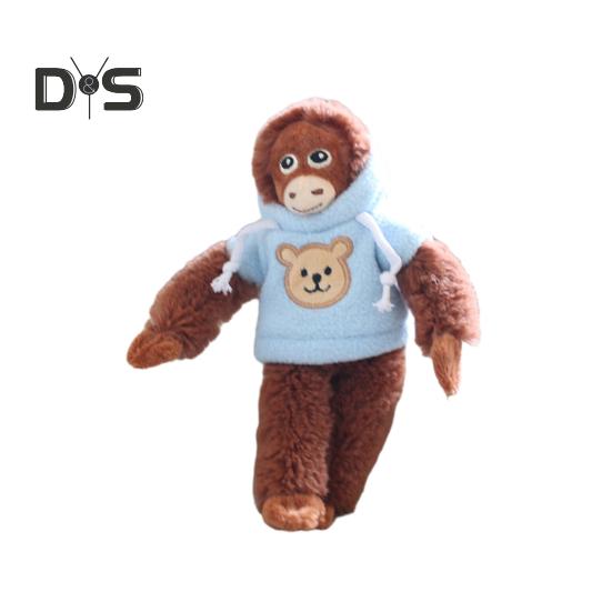 

Очаровательная толстовка с капюшоном обезьянка брелок плюшевый подвесной орнамент со съемной курткой мягкие сумки кулон чучело животного брелок синий