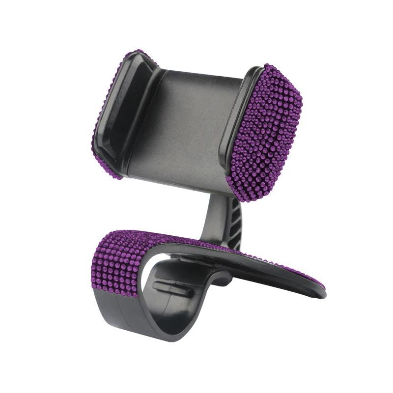 Diamond Crystal Car Phone Suction Cup Holder Fixed Multifunction Rotating Mobile Phone Mount Bracket Decor Car Bling Accessories
