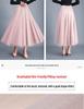 Elegant A-Line Pleated High Waist Mesh Skirt - Autumn Collection for Women