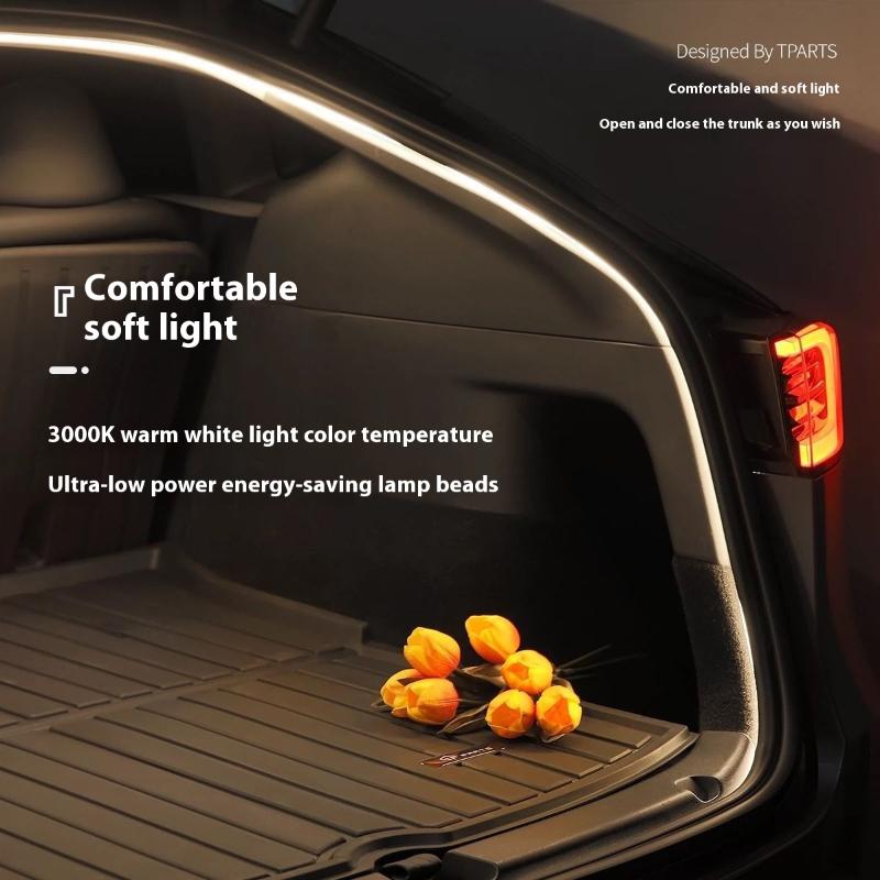 1 Set Ultra-Bright Car Trunk Led Car Interior Decorative Lamp Strip Sensor Tail Box Light Strip Automatic Atmosphere Light