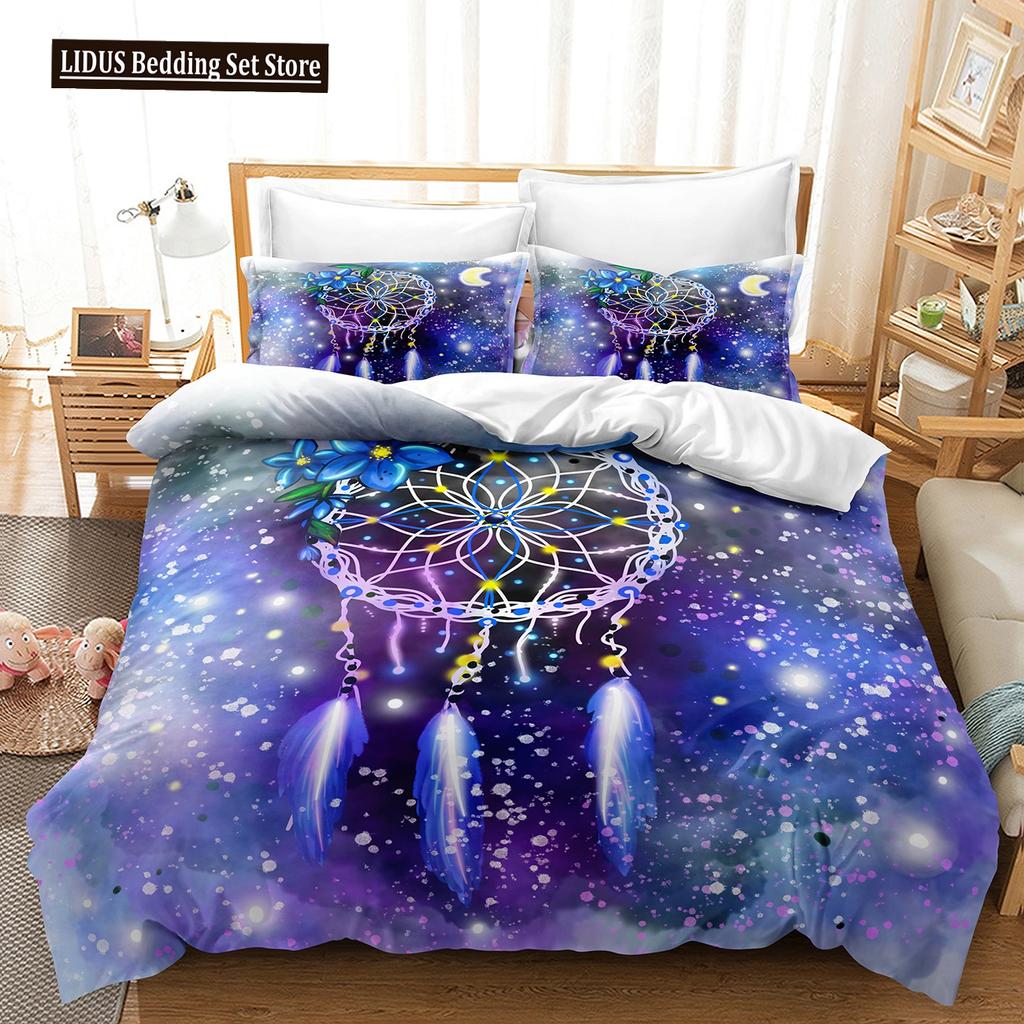 Traumfänger Bettbezug Set King Queen Größe Tribal Exotisch Floral Böhmischer Stil Polyester Bettwäsche Set Für Kinder Mädchen Junge Jugendliche