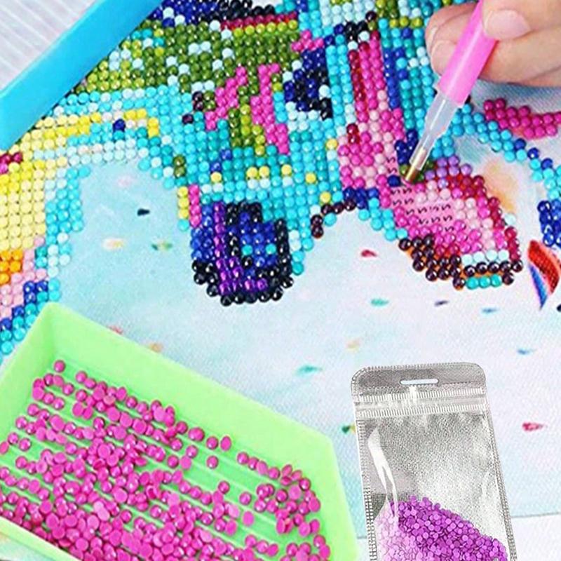 60-piece DIY Diamond Painting Tool Self-adhesive Storage Bag with 4 Trays for Diamond Embroidery Accessories