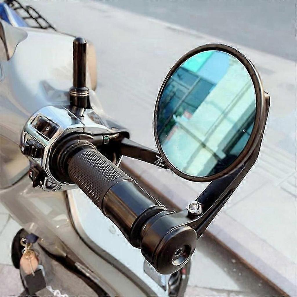 Motorcycle Rearview Mirror 2Pcs Round Handlebar Mirror Motorcycle Accessories