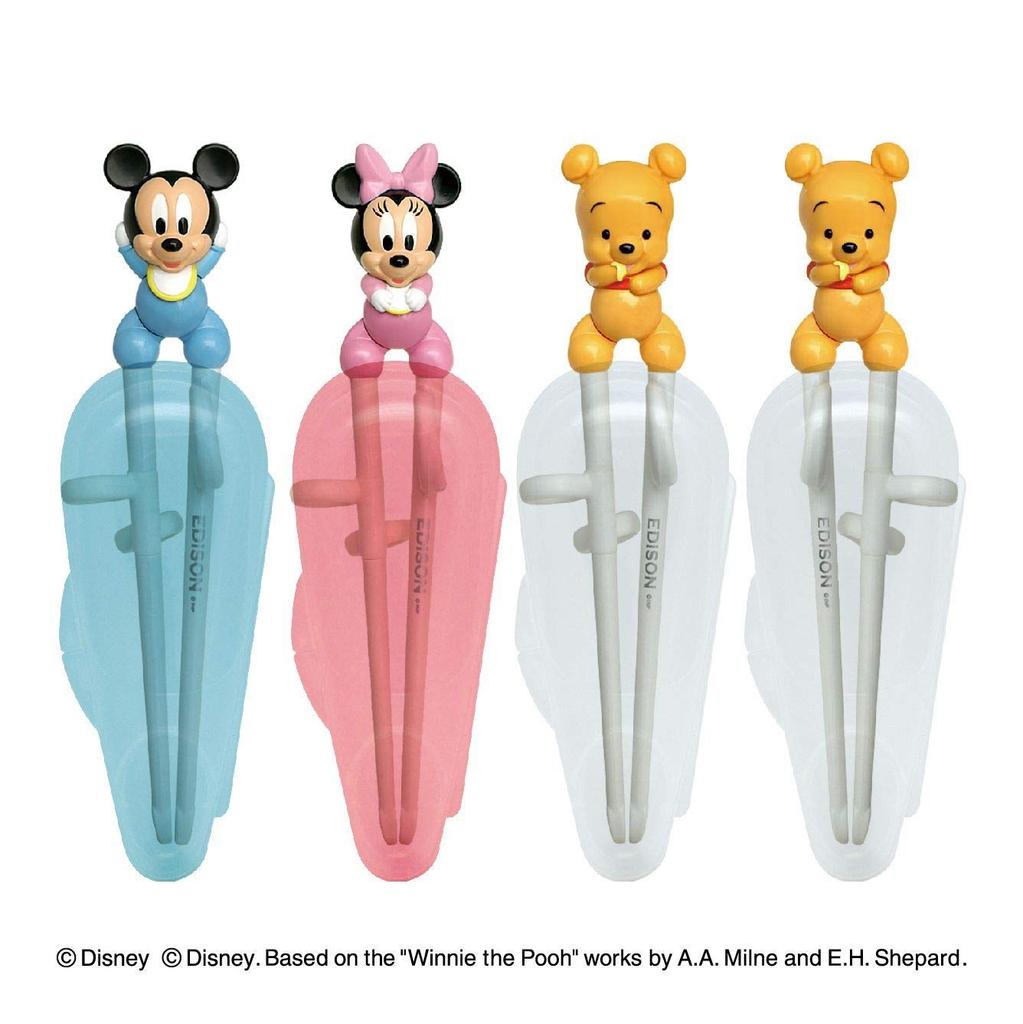 Edison Chopsticks for Left Handed People with Baby Pooh Case,