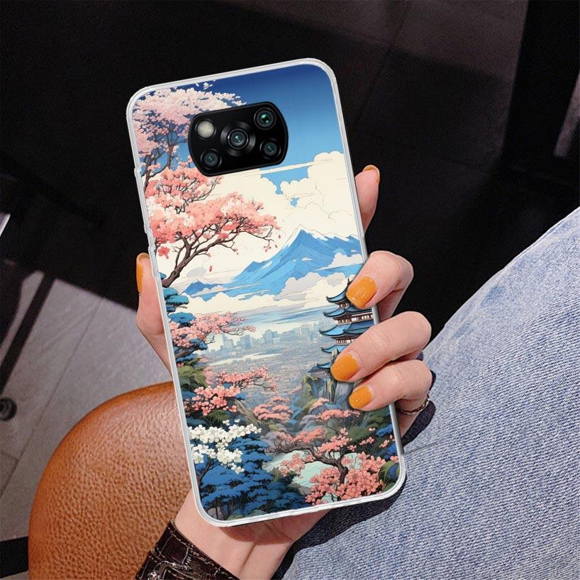 Anime Aesthetic Scenery Phnoe Case for Xiaomi Poco X5 X6 X7 Pro X4 Gt F7 Ultra M8 M7 Redmi 15C 15 13C 13 12C 12 Unique Cover Coq