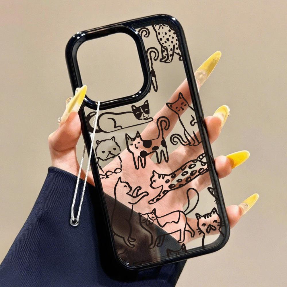 Acrylic Phone Case For iPhone 11 13 16 ProMax Case iPhone 13 14 15 ProMax 12 13 ProMax Case Samsung A55 A05S A54 A06 S22 A15 S23 A12 A22 A52S Cartoon