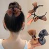 Fashion Mesh Bow Hairpin Versatile Temperament Ponytail Hair Clip For Women Girls Simple Elegant Shark Clip Hair Accessories