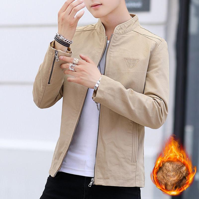 Men's Jackets Autumn and Winter New Korean Style Washed Jackets Casual Slim Handsome Clothes Thin Tops