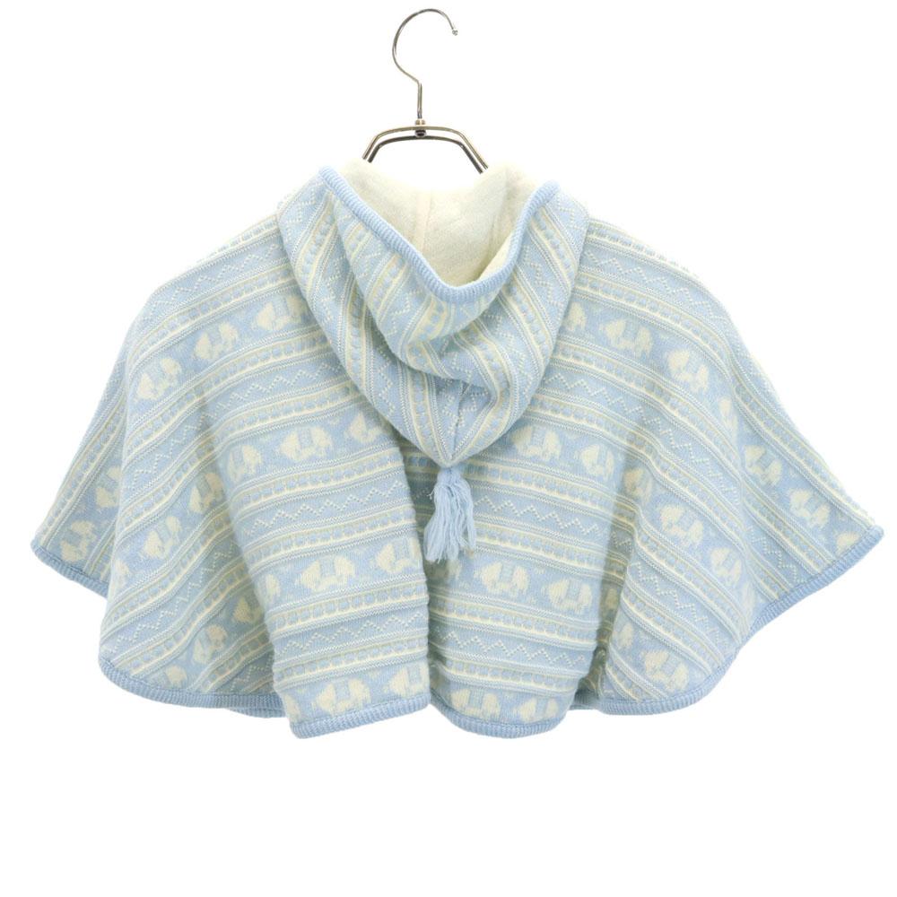 Celine Made In Japan Overall Handle Long Sleeve Poncho 90 Light Blue Kid's Used