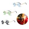 Metal Frameless Party Eyeglasses Halloween Eyewear for Kid Adult Halloween Party